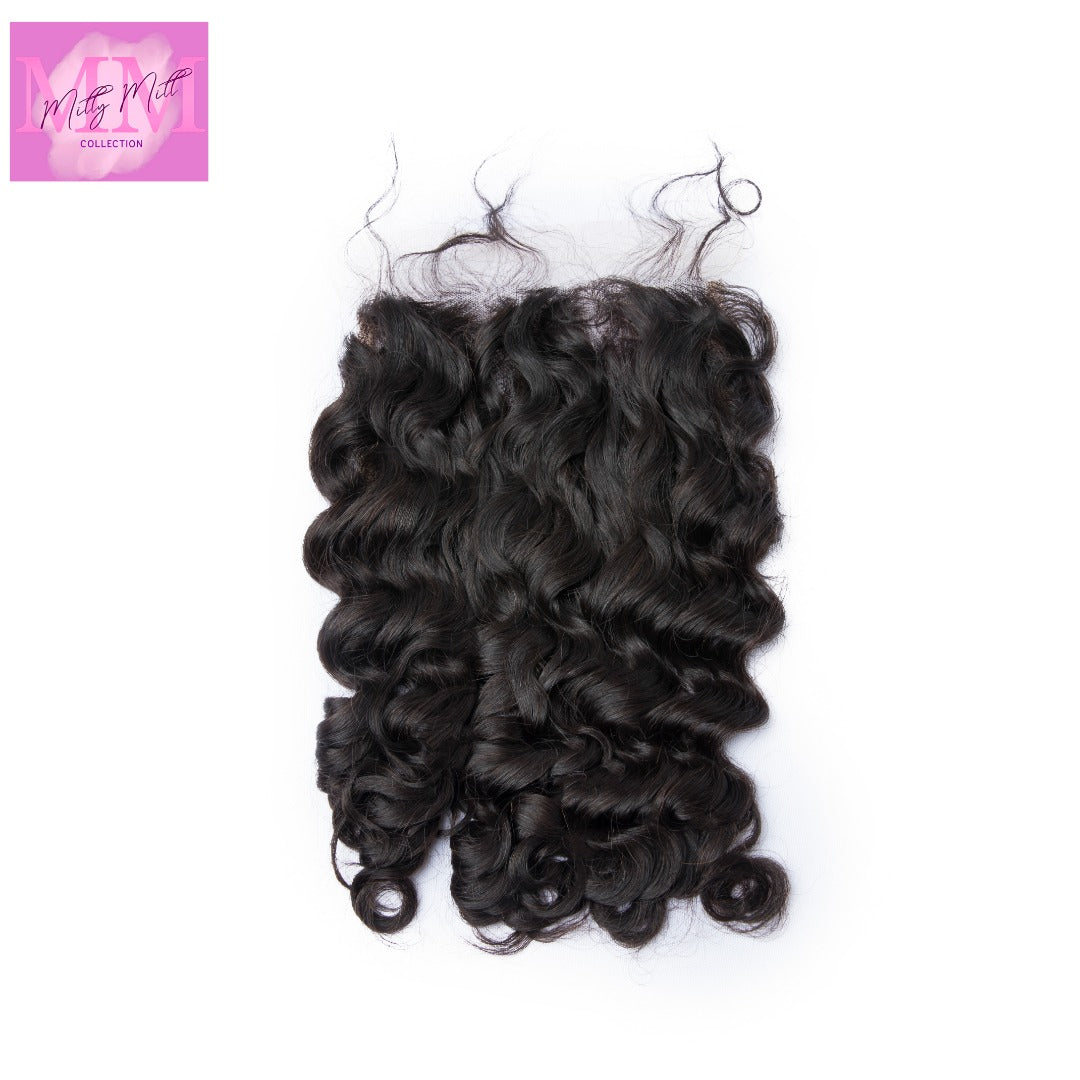 5x5 Deep Wave Transparent Closure