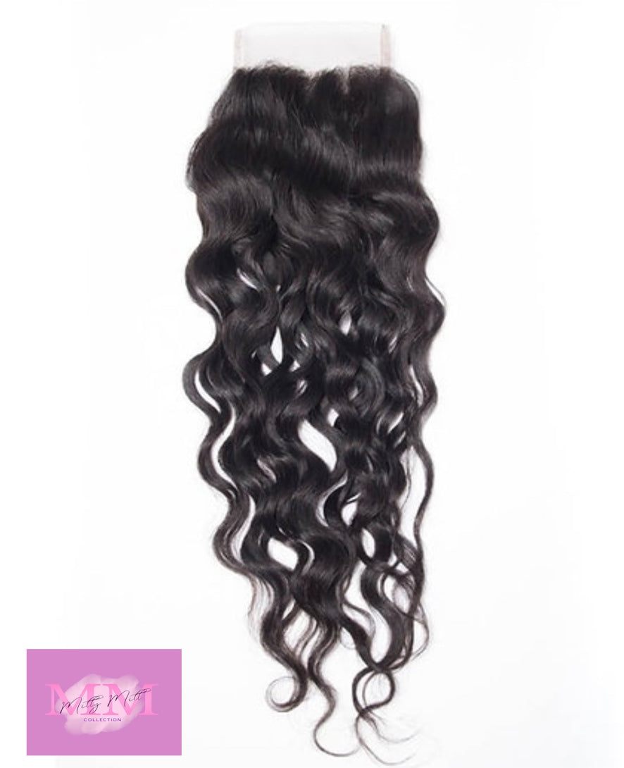 4x4 Water Wave Transparent Closure